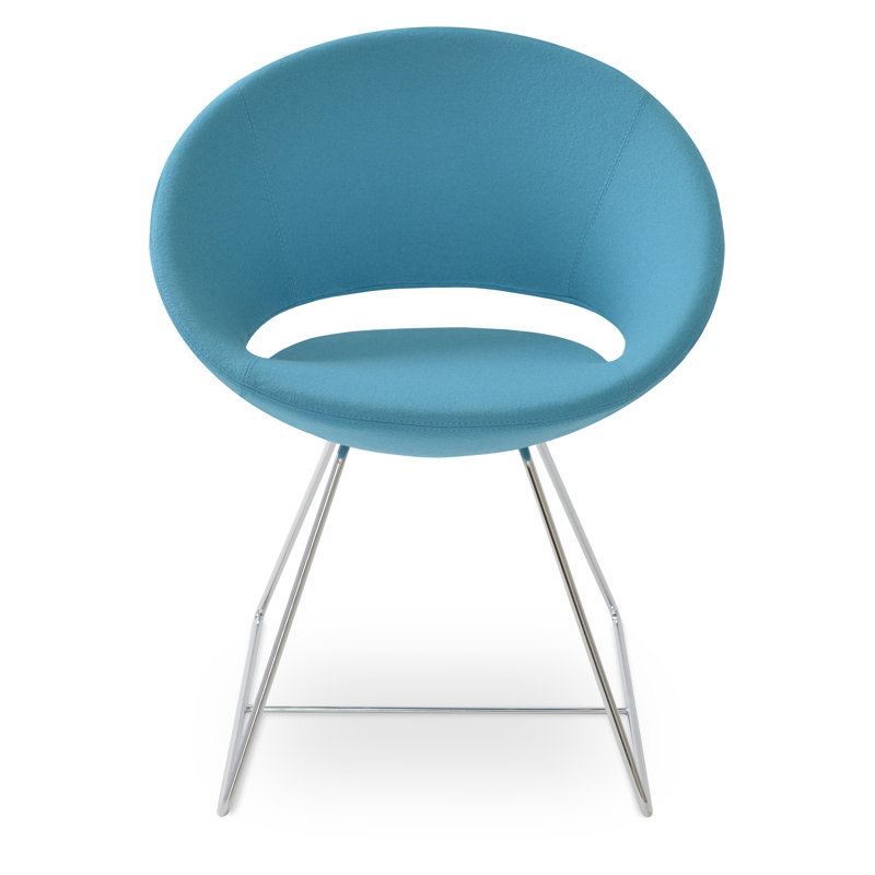 Fauteuil Crescent, Laine turquoise Camira