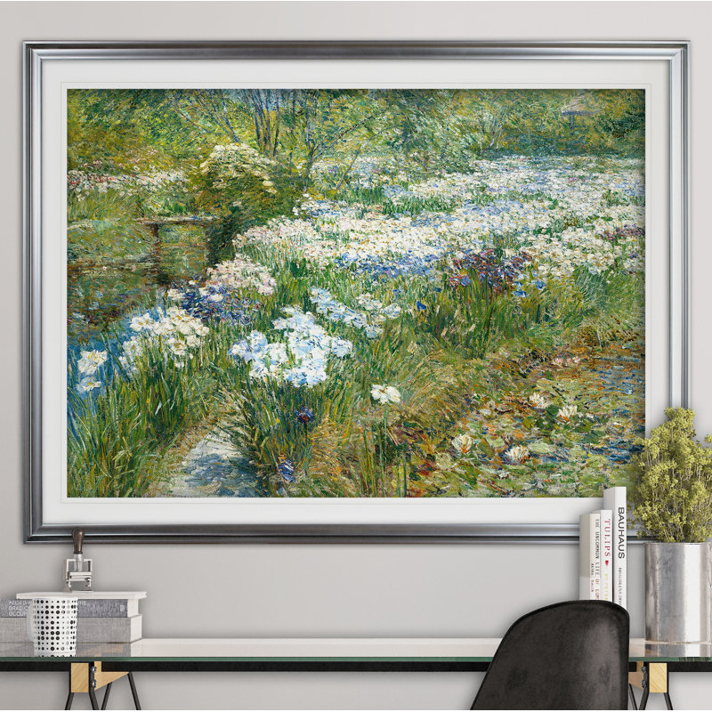 « the water-jardin », impression, Argent, H 28 po x l 38 po x P 1,5 po