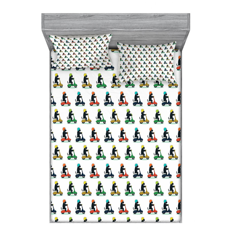 Microfiber Sheet Set, Queen Sheet Set with Fitted Sheet