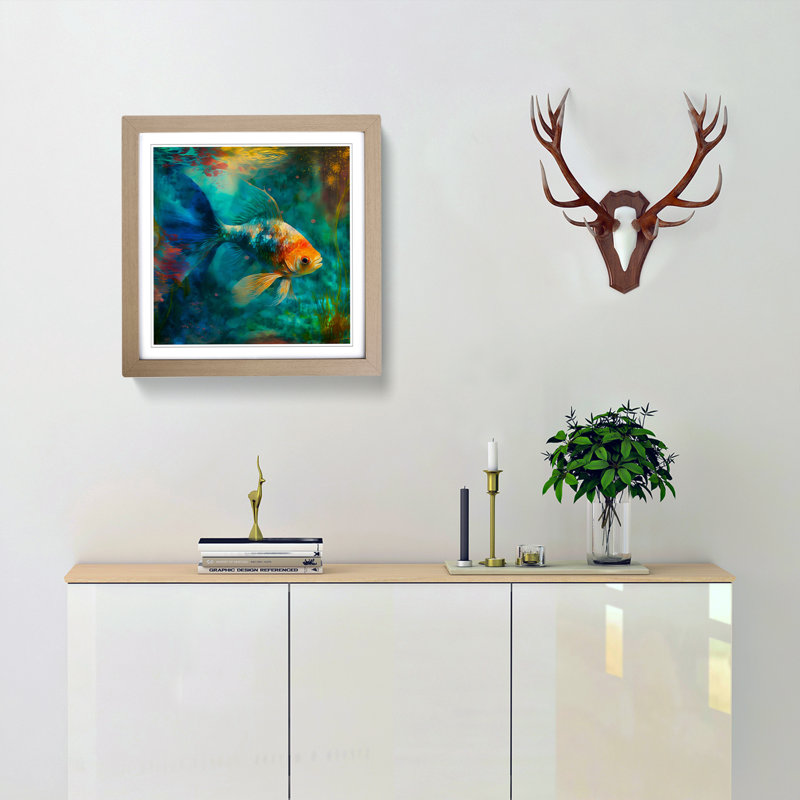 Single Picture Frame Print on Wood, Oak