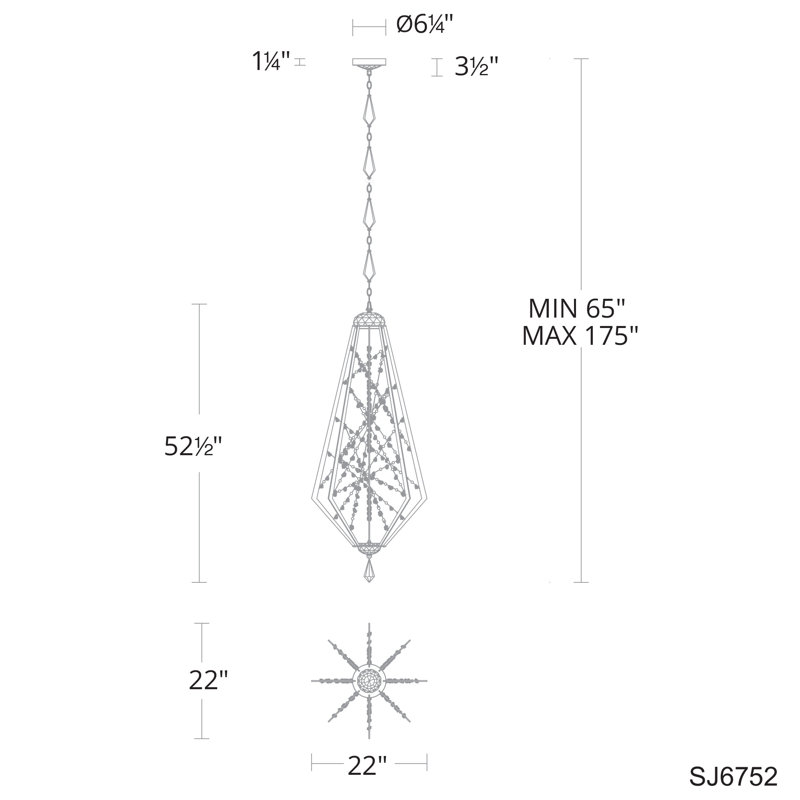 Eternity 1 - Light LED Single Pendant, Heirloom Gold/Gold Pearl, 52.5" H x 22" W x 22" D