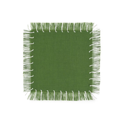 Hand Knotted Fringe Cocktail Napkin