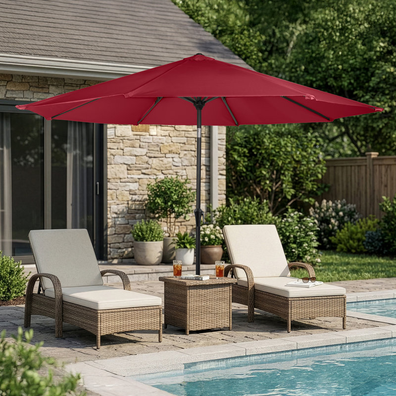 aluminum gray cantilever patio umbrellas 10FT Square Umbrella with Granite Base – Terrazza Matt Black View specs Speed Lite Pro 28 Color:Metal Red