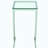 Draper Chrome rectangular glass-top sofa side table