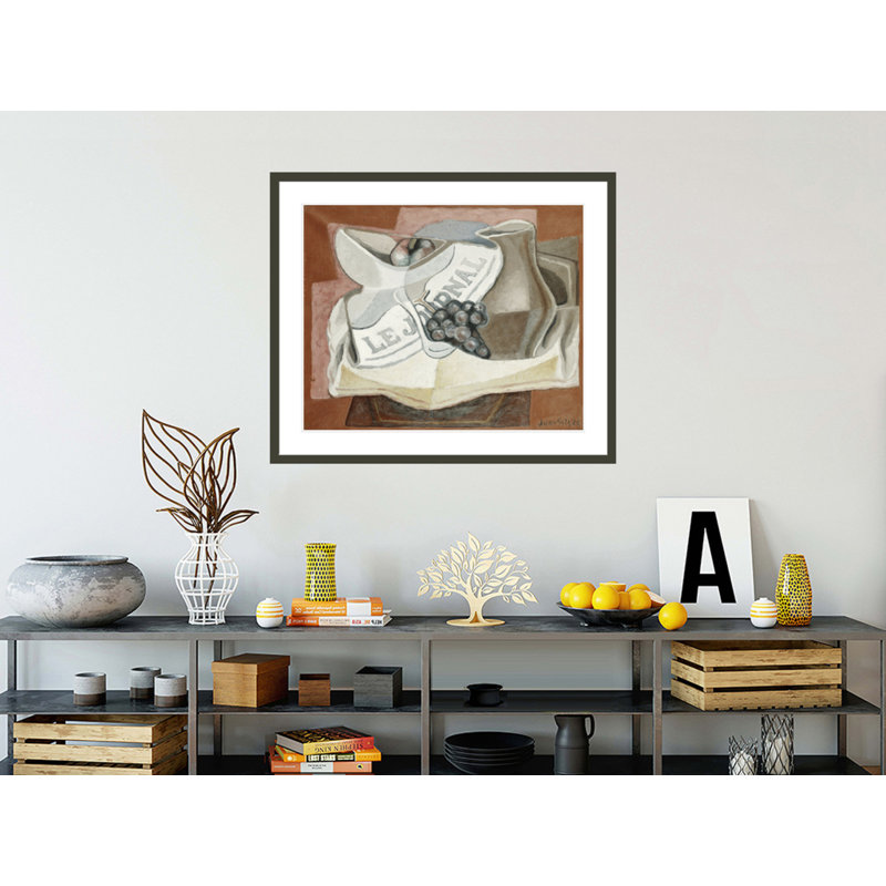«The Bunch of Grapes» par Juan Gris, impression giclée sur cadre, H 33,5 po x l 39,84 po