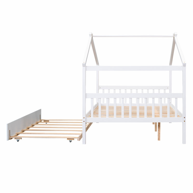 Aashini Solid Wood Canopy Bed by Isabelle & Max™, White, Full