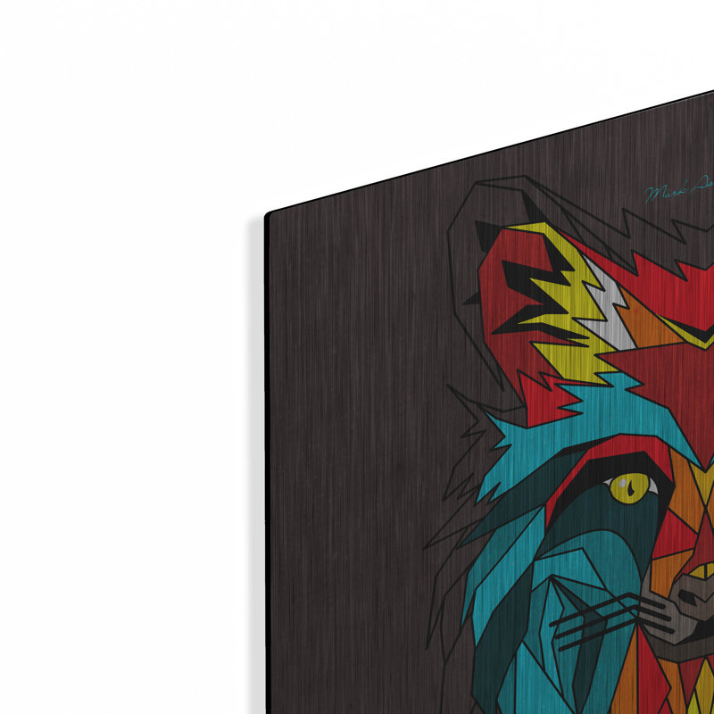 "Fox 3" par Mark Ashkenazi sur métal, H 24 po x l 24 po