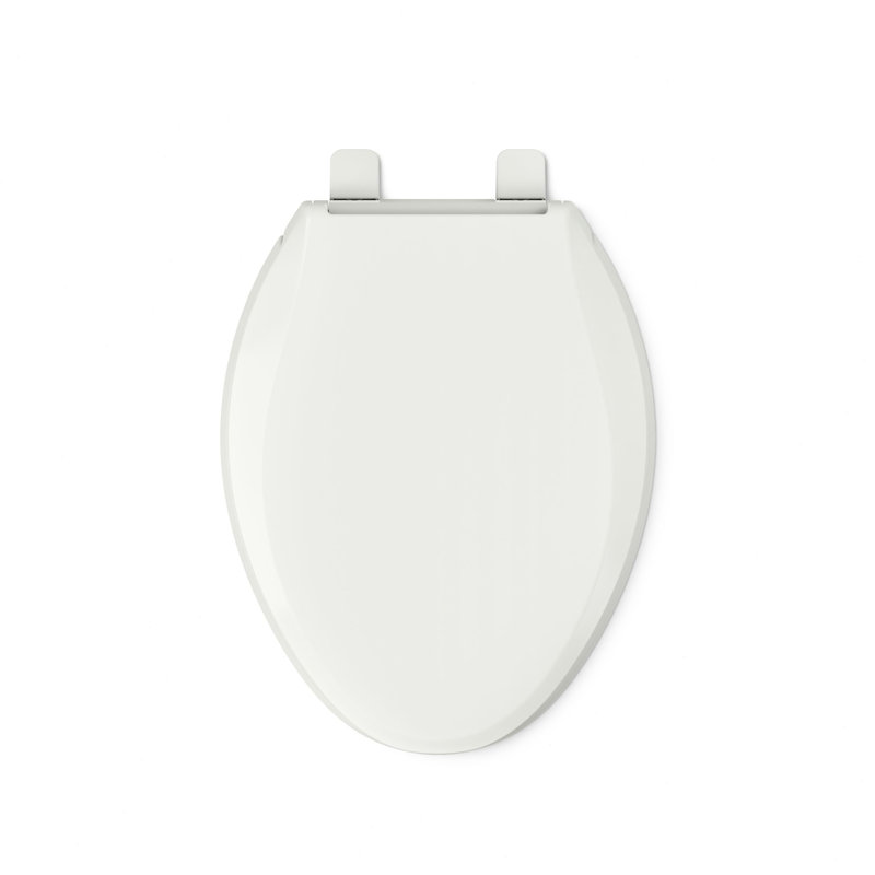 Cachet Quiet-Close with Quick-Attach Hinges and Grip-Tight Elongated Toilet Seat, Dune, Ready Latch
