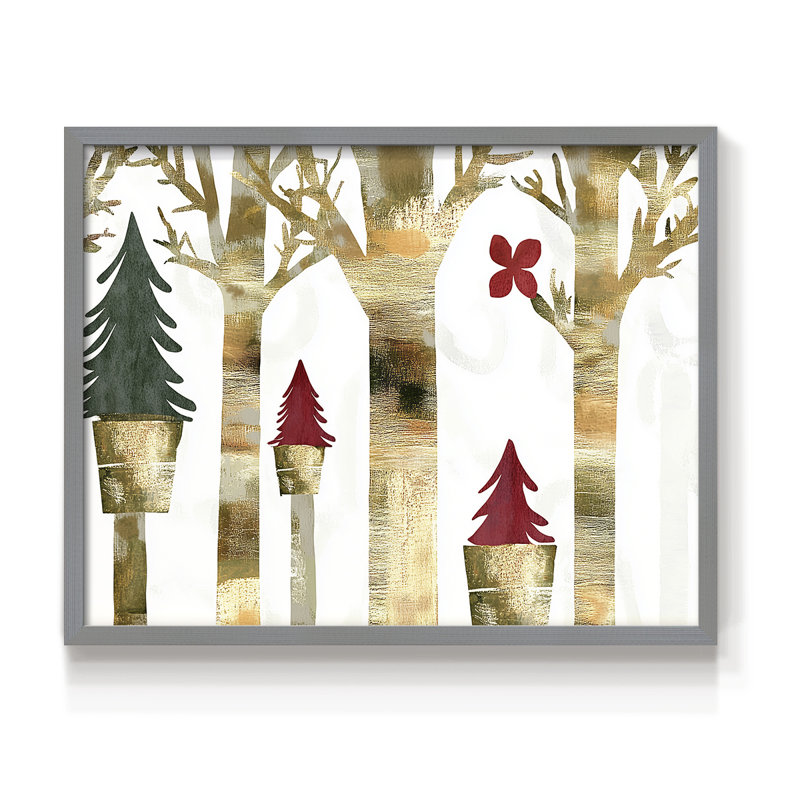 Chirstmas Art-DCLVII - Reproduction encadrée - Restickable, 16" H x 20" W, Grey