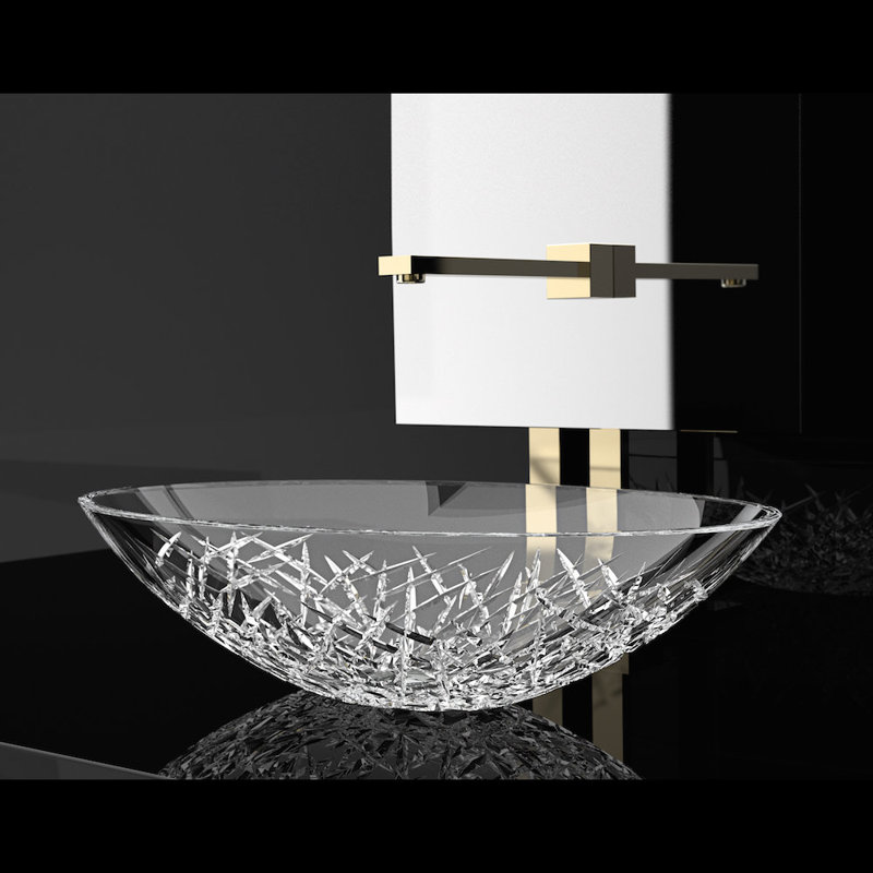 Diamante 20.8'' L Bathroom Sink, Transparent