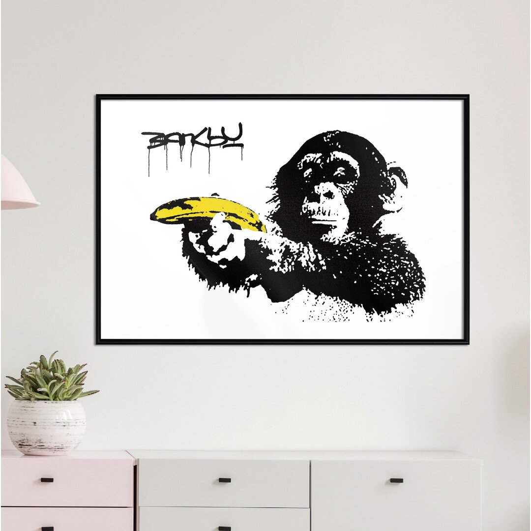 Gerahmter Grafikdruck Banksy Banana Gun II