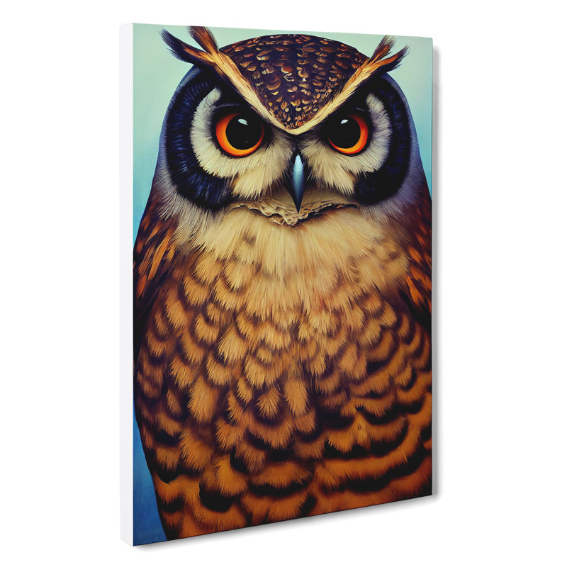 Owl Portrait No.1 - Wrapped Canvas, 76cm H x 50cm W x 3cm D