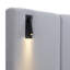 Lit tapissier chic en lin avec lumières et tablettes intégrées-533167551