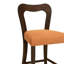 Tabouret de comptoir sans accoudoirs en noyer et 2, structure en bois d'hévéa massif naturel, dossier légèrement incurvé pour 2 sièges ergonomiques, fabriqué de haute qualité avec un confort évidé, style moderne-1605102666-1605102671