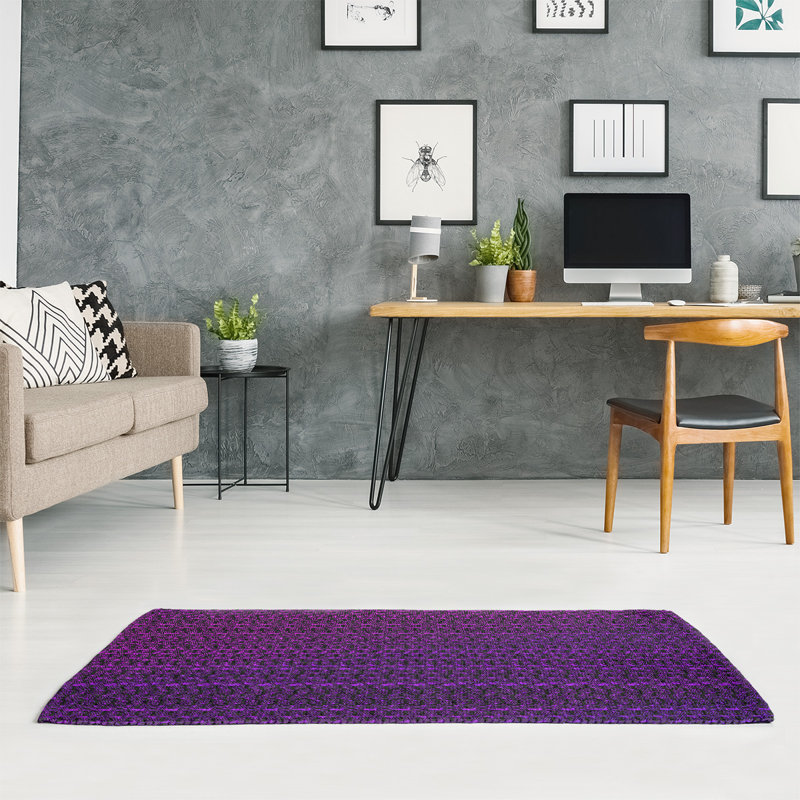 Chenille Polka Dots Indoor Rug, Rectangle 5' x 7'