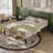 Rustic Acacia & Rubberwood Platform Bed Frame With Diamond Lattice Headboard, No Box Spring Required