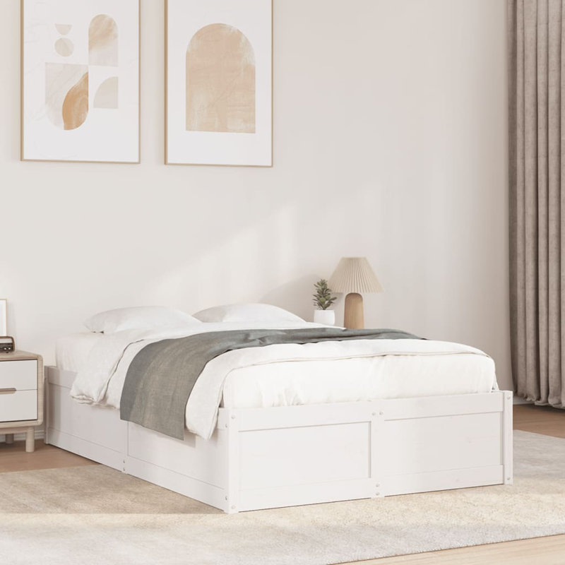Antolin Solid Wood Bed, White, Small Single (2'6)