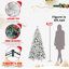 Arbre de Noël enneigé 6 pi avec 752 pointes, conception à charnières pour un assemblage facile et support en métal durable, arbre de Noël-1713104118