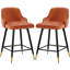Swivel Velvet Upholstered Counter & Bar Stool With Solid Metal Frame-1929667215-1912855099-1921254708