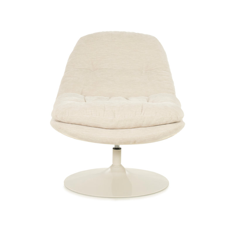 Accent Chair Swivel Armless Chair, Beige