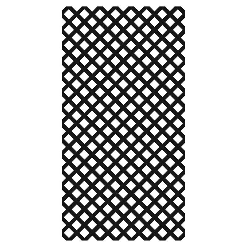 Panneau de treillis en vinyle, H 96 po x l 48 po x P 0,2 po, Noir
