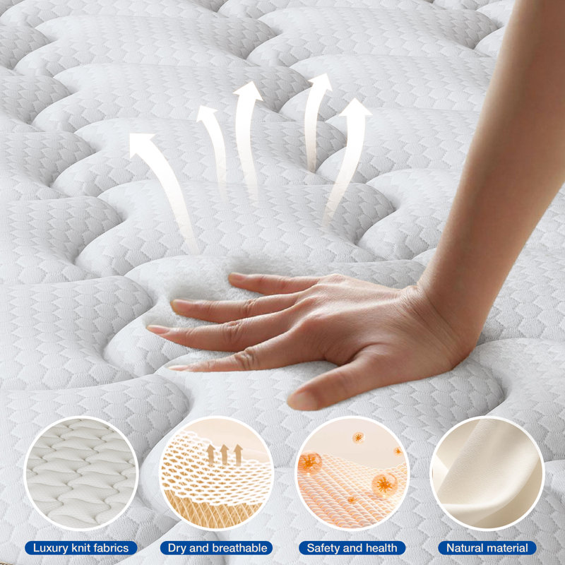 12" Carbon Cooling Hybrid Mattress, Queen
