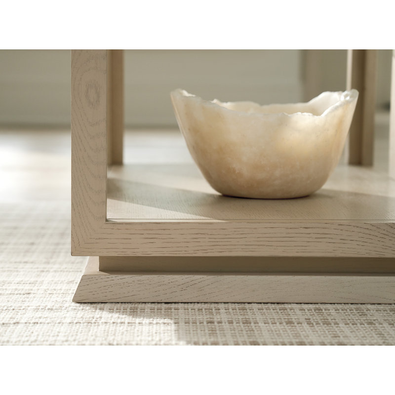 Sunset Key Floor Shelf End Table with Storage