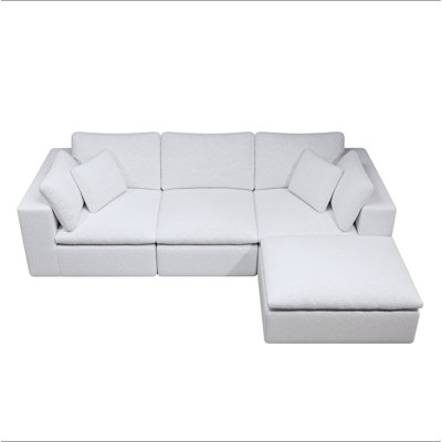 108.3*68.9"Modular sectional sofa seat,Upholstered compressed couch for living room,Bedroom,Apartment,No assembly required,4PC free combination,Plush