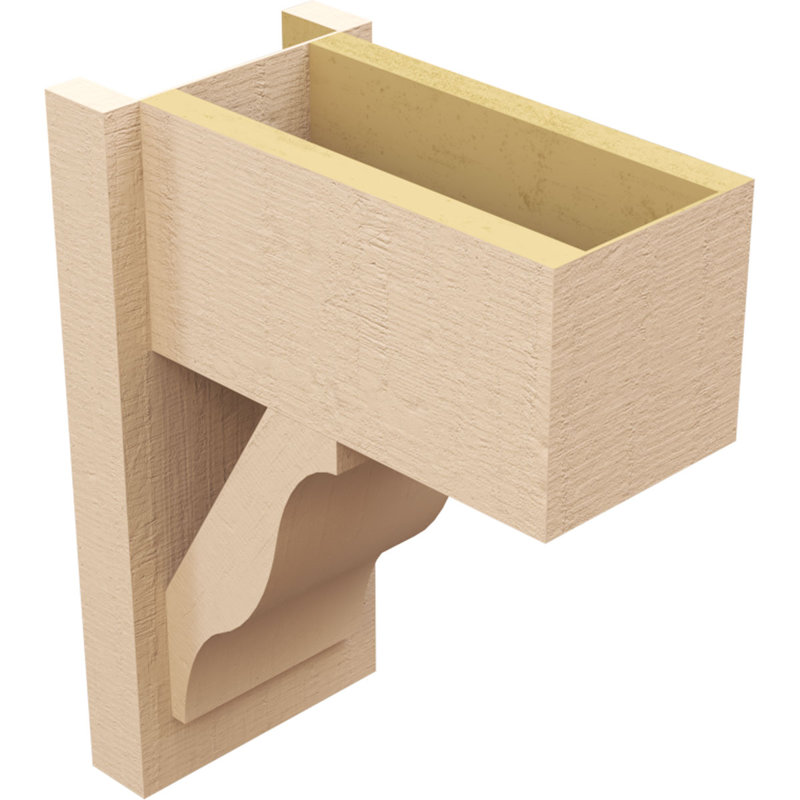 Bois de cèdre brut Funston Block TimberThane Perspector, brun clair apprêté, H 18 po x l 8 po x P 14 po