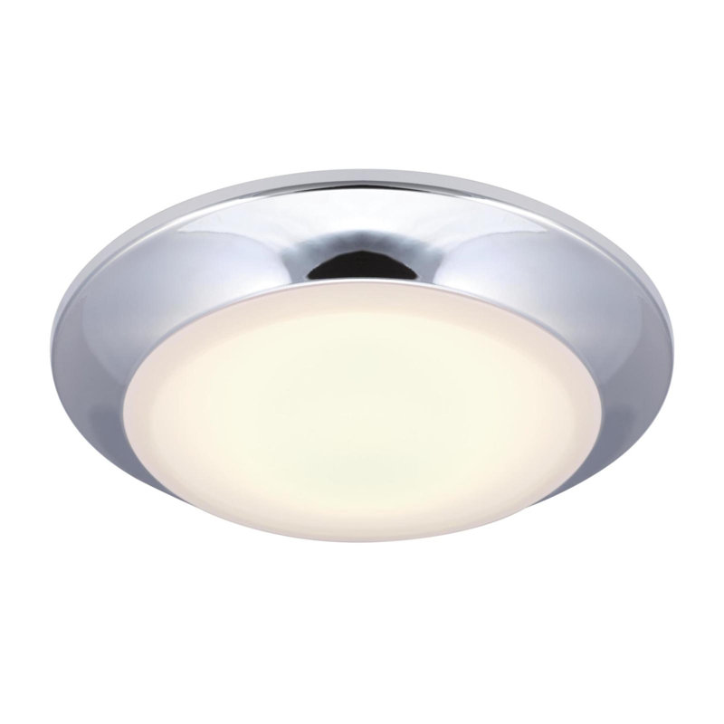 Plafonnier encastré Makira, 1.25" H x 7.5" W x 7.5" D, Chrome
