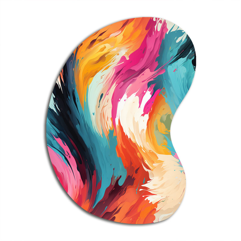 Daileigh - Décoration murale abstraite asymétrique en métal, sculpture murale de forme irrégulière, H 31 po x l 22 po