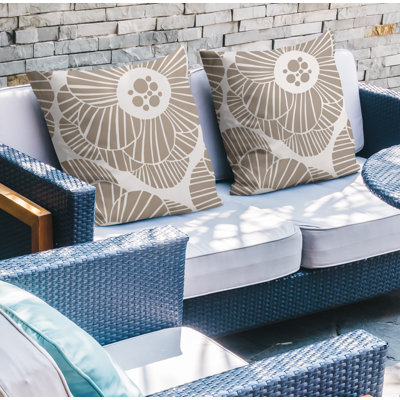 Housse et insert de coussin décoratif intérieur / extérieur en mélange de polyester