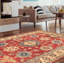 Tapis rouge foncé Rahoz Finest Ghazni 5 pi 1 po x 6 pi 9 po