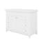 Meuble-lavabo de 48 pouces avec lavabo en résine, armoire contemporaine avec 6 tiroirs à fermeture silencieuse et 2 portes pour un rangement abondant