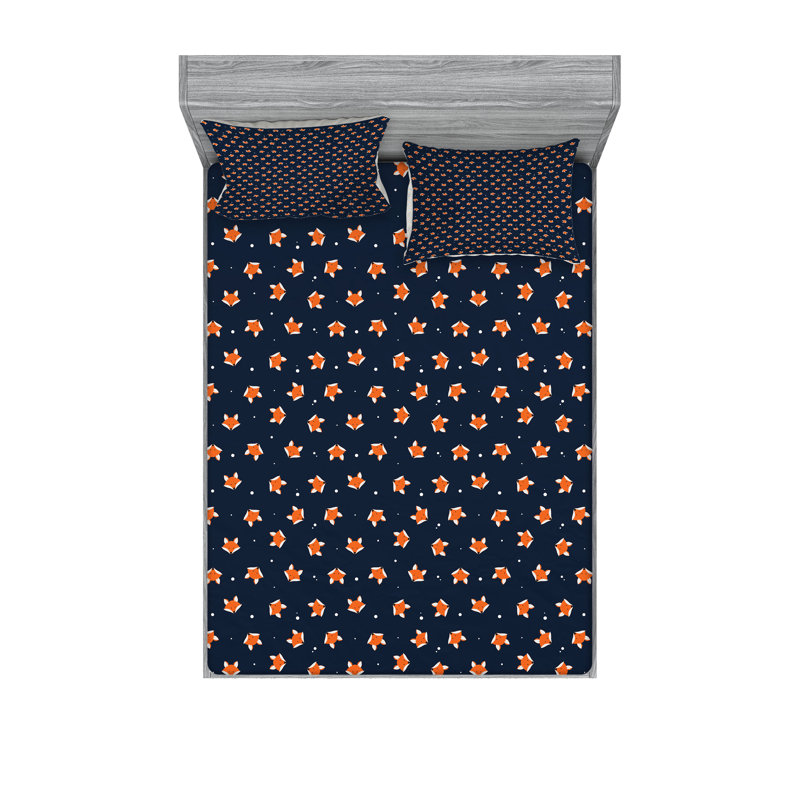 Drap-housse et coussin décoratif Ambesonne, Ensemble de draps-housses pour très grand lit + 4