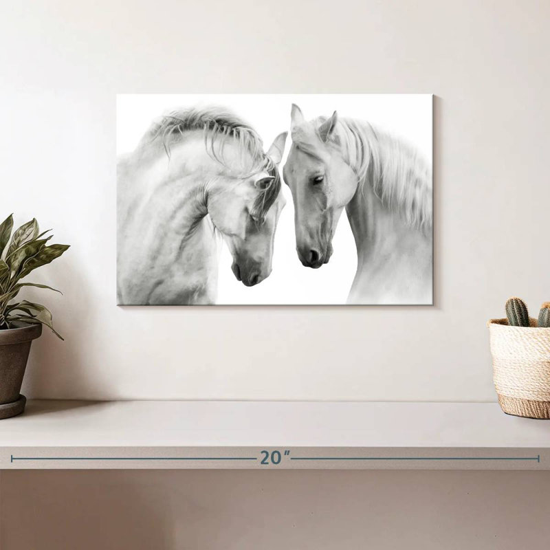 Brampt Horses Courting, H 8 po x l 12 po