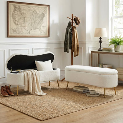 Banc de rangement rembourré Kaybree
