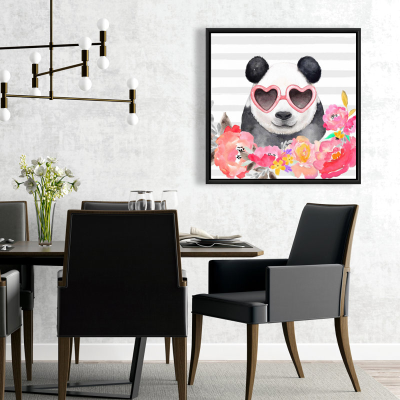 " Panda With Heart-shaped Glasses "