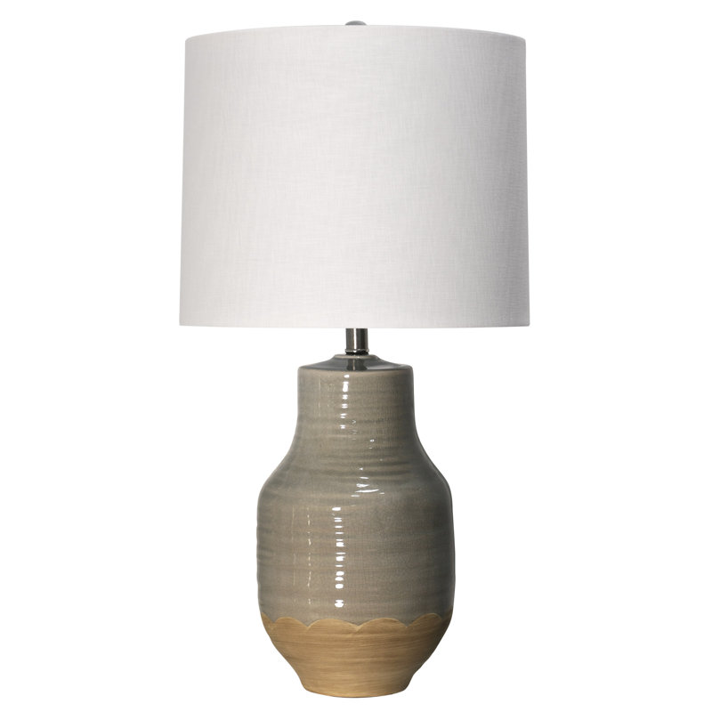 Emmert Ceramic Table Lamp, Gray