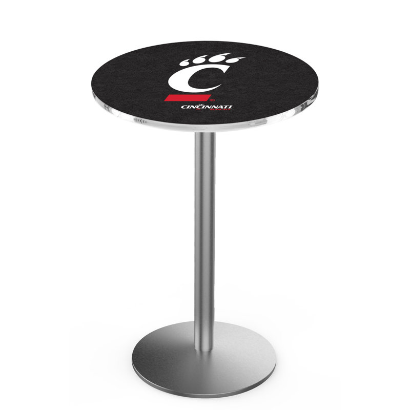 Table bistro NCAA 36 ", Acier inoxydable, Université de Cincinnati