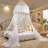 Bed Canopy  – Double Layer Sheer Mesh Dome With Romantic Lace Trim, Dreamy Mosquito Net Tent For Full/Queen