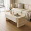 Table basse à plateau relevable, bureau moderne en bois avec rangement caché-129505334