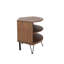 Table de coin en bois récupéré en forme de ventilateur pour le salon Utilisez votre espace
