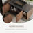 36" Modern Bathroom Brown Single Vanity with Black Ceramic Basin