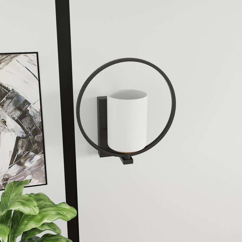 Yubal 1-Light Unique Design Dimmable Glass Shade UL Listed Wall Sconces