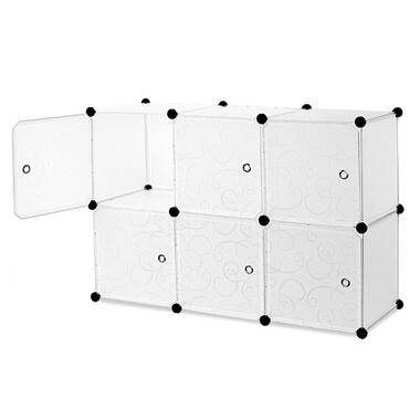 Modular Cube Plastic Foldable Storage Cabinet Cupboard Bedroom