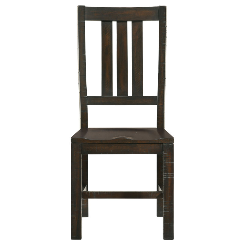 Ensemble de 2 chaises latérales Cleophas Slat Back Java