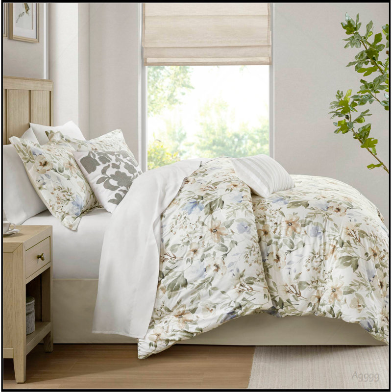 Ensemble d'édredon surdimensionné en satin de coton 6 pièces Cal King