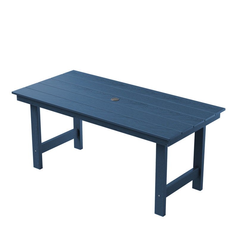 Kahn Reata HDPE Outdoor Dining Table, Navy