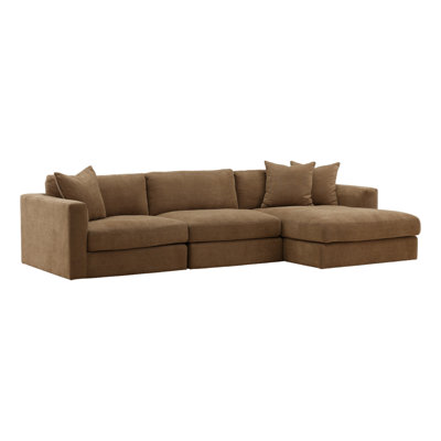 Erica Chaise Sectional Taupe